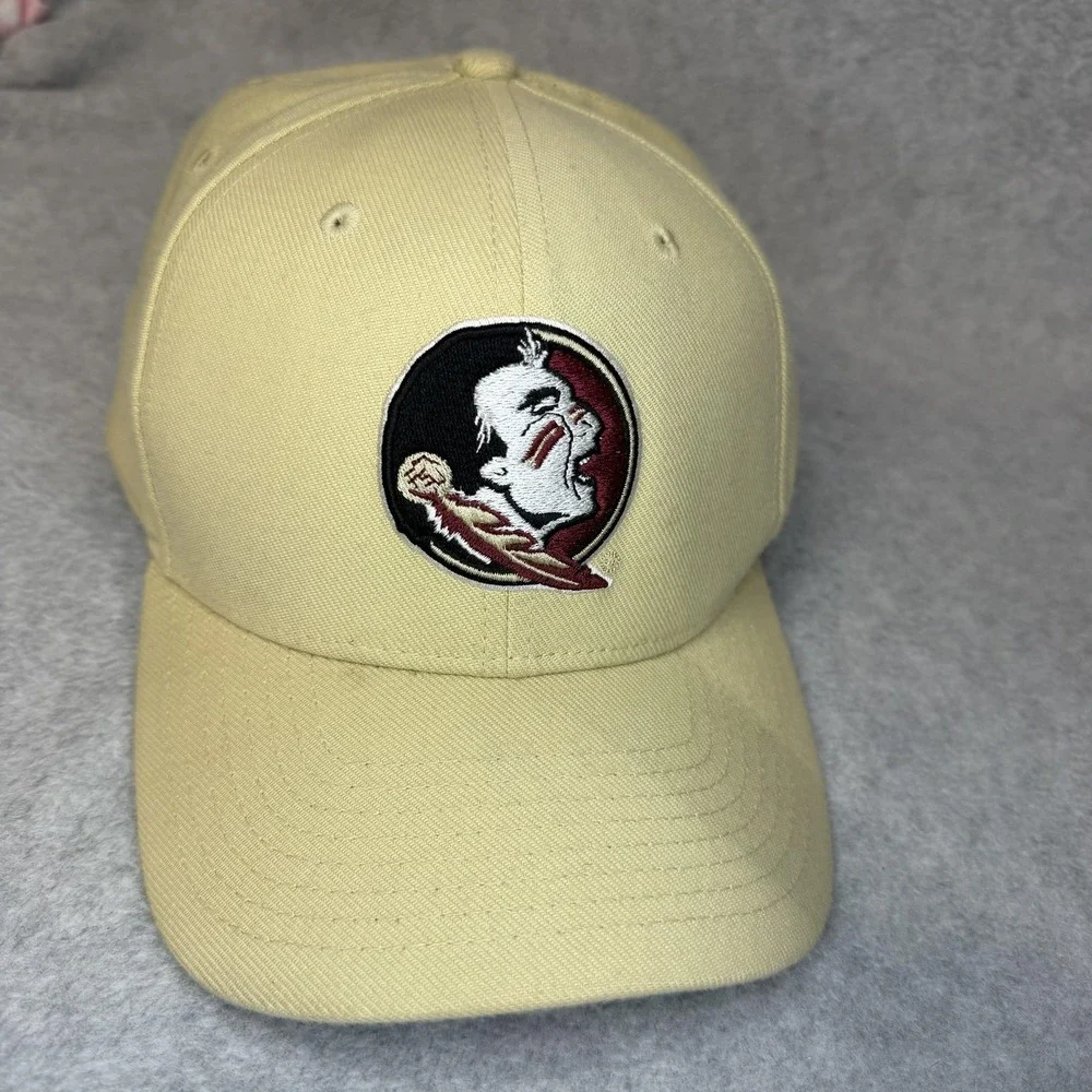 Florida State Seminoles Hat Cap Fitted‎ Mens Gold NCAA Football Nike Dri Fit